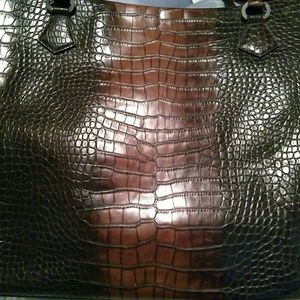 Alligator print satchel